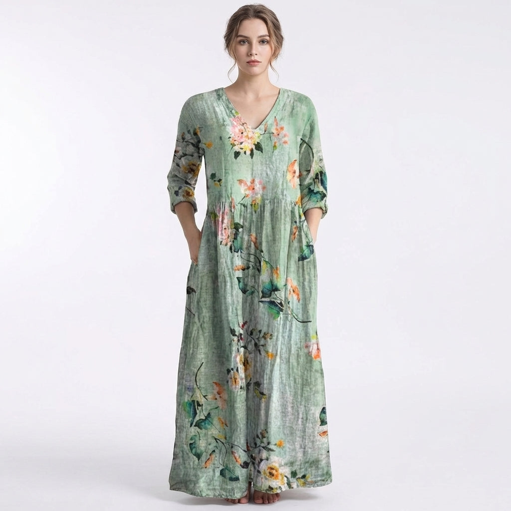 Rosalía | Vestido Largo Floral Holgado Mujer Boho