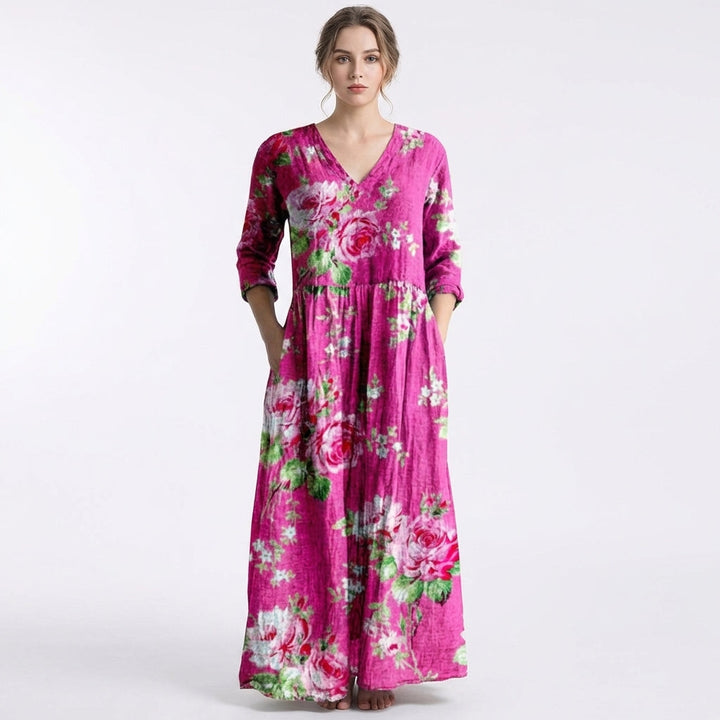 Rosalía | Vestido Largo Floral Holgado Mujer Boho