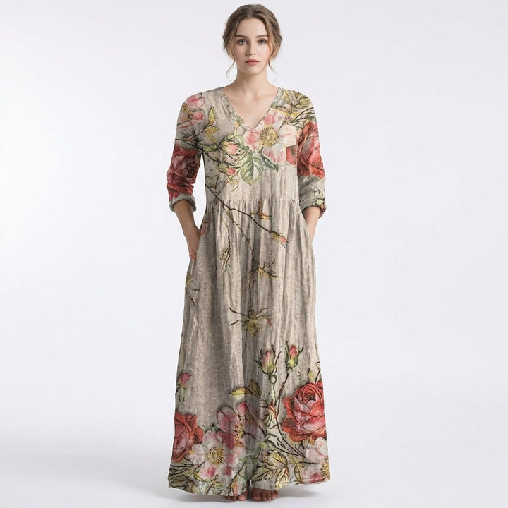 Rosalía | Vestido Largo Floral Holgado Mujer Boho