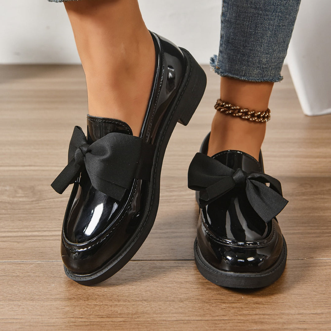 Mocasines casuales con moño frontal para mujer - Camila