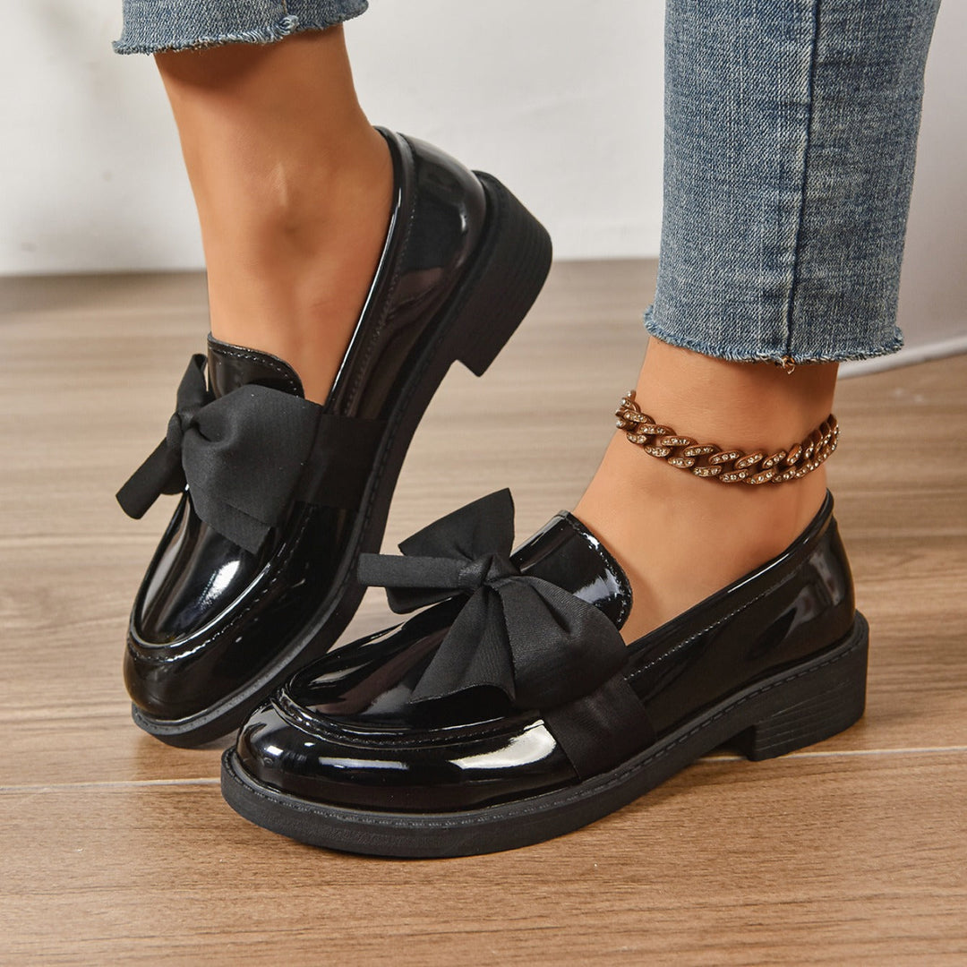 Mocasines casuales con moño frontal para mujer - Camila