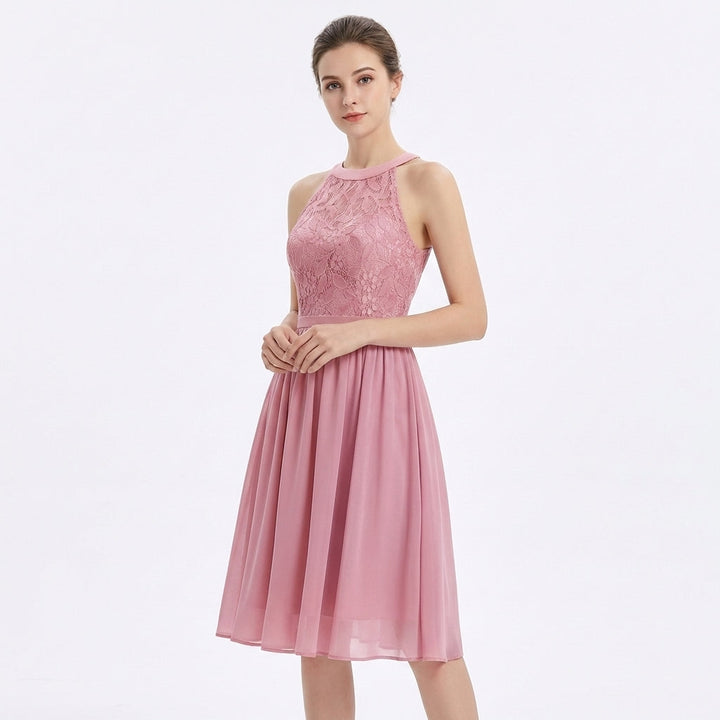 Sofia | Vestido Midi Mujer Con Escote Halter Y Falda Fluida | Elegante
