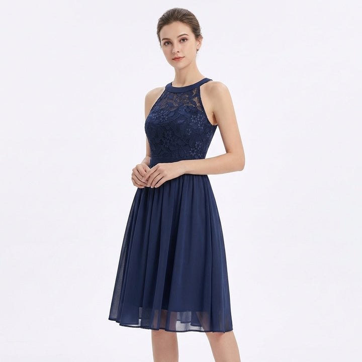 Sofia | Vestido Midi Mujer Con Escote Halter Y Falda Fluida | Elegante