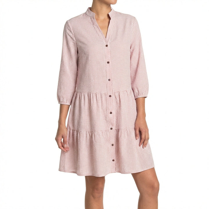 Tuva | Vestido Corto Cuadros Vichy Escalonado Mujer