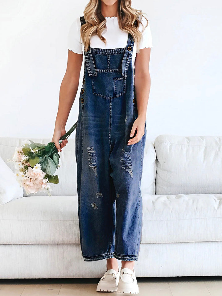Mono vaquero mujer oversize look used tirantes ajustables – Jenna