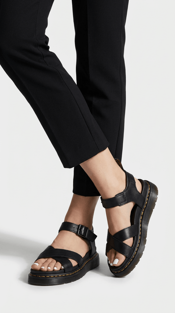 Sandalias de plataforma con tiras