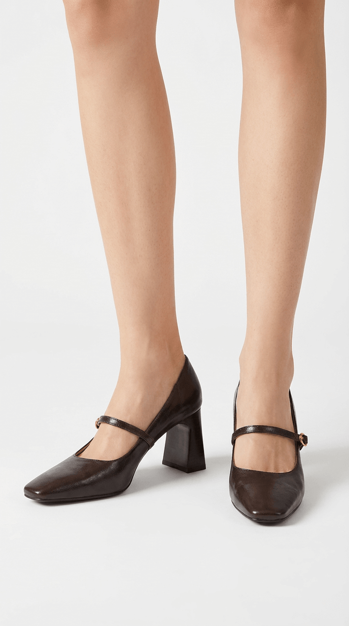 Tacones de cuero genuino Aurelia