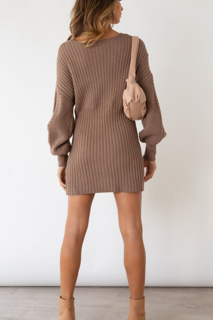 Vestido de punto para mujer escote cruzado - Ragnheidr