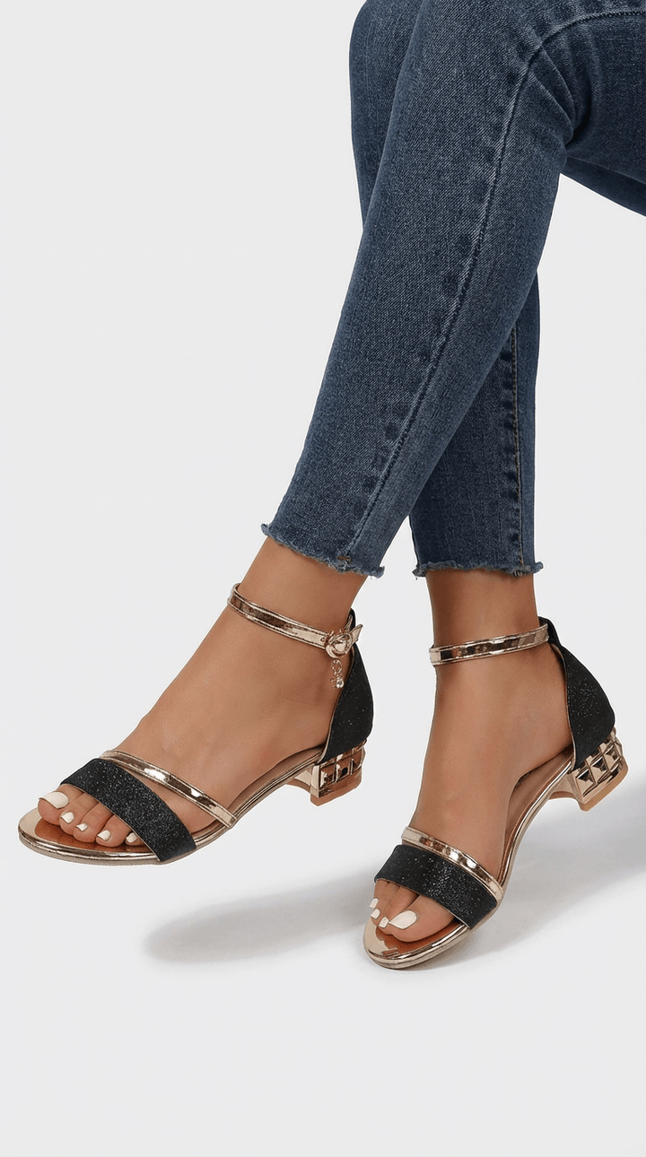 Sandalias de tacón metálico Aria