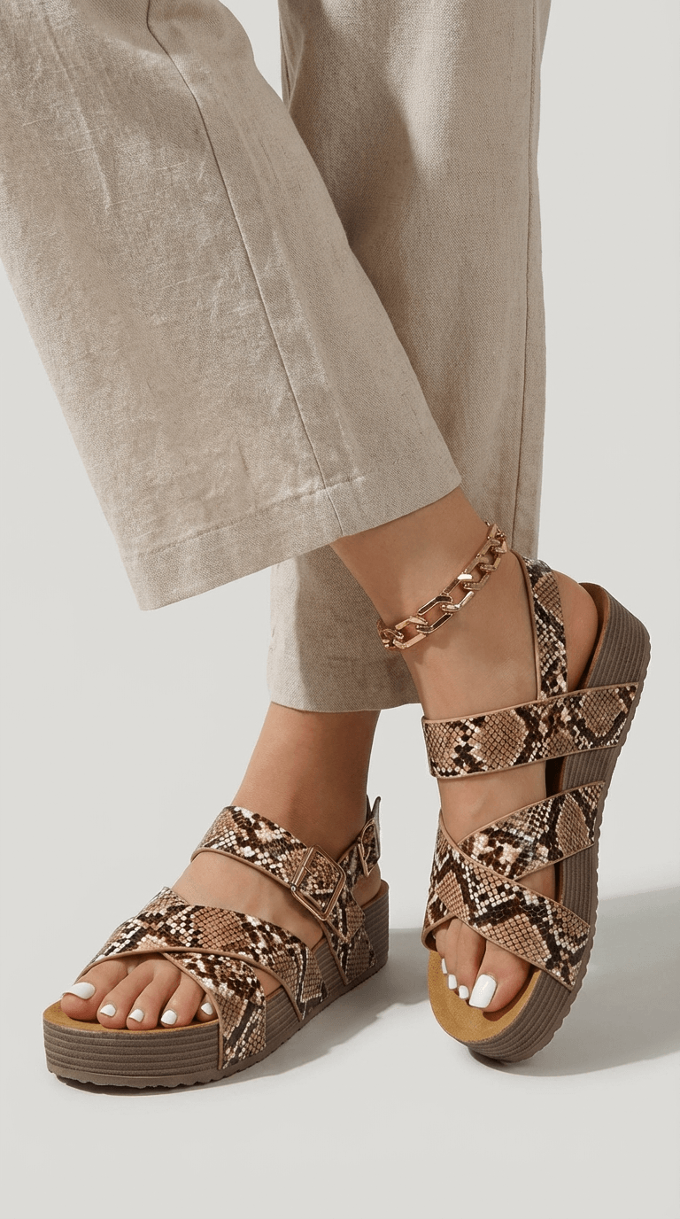 Sandalias de cuña con plataforma