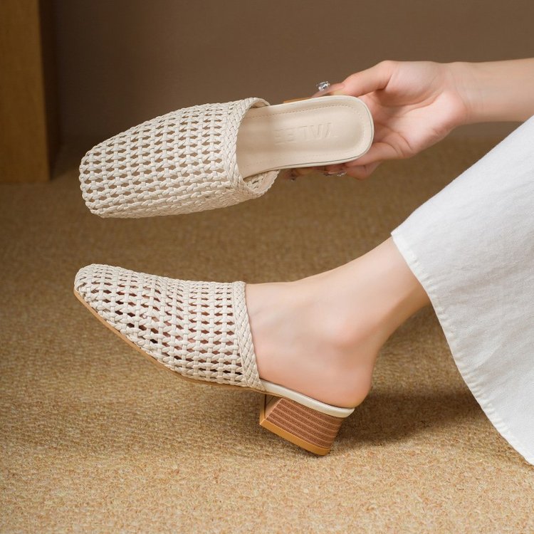 Sandalias planas tejidas de verano para mujer - Breeze