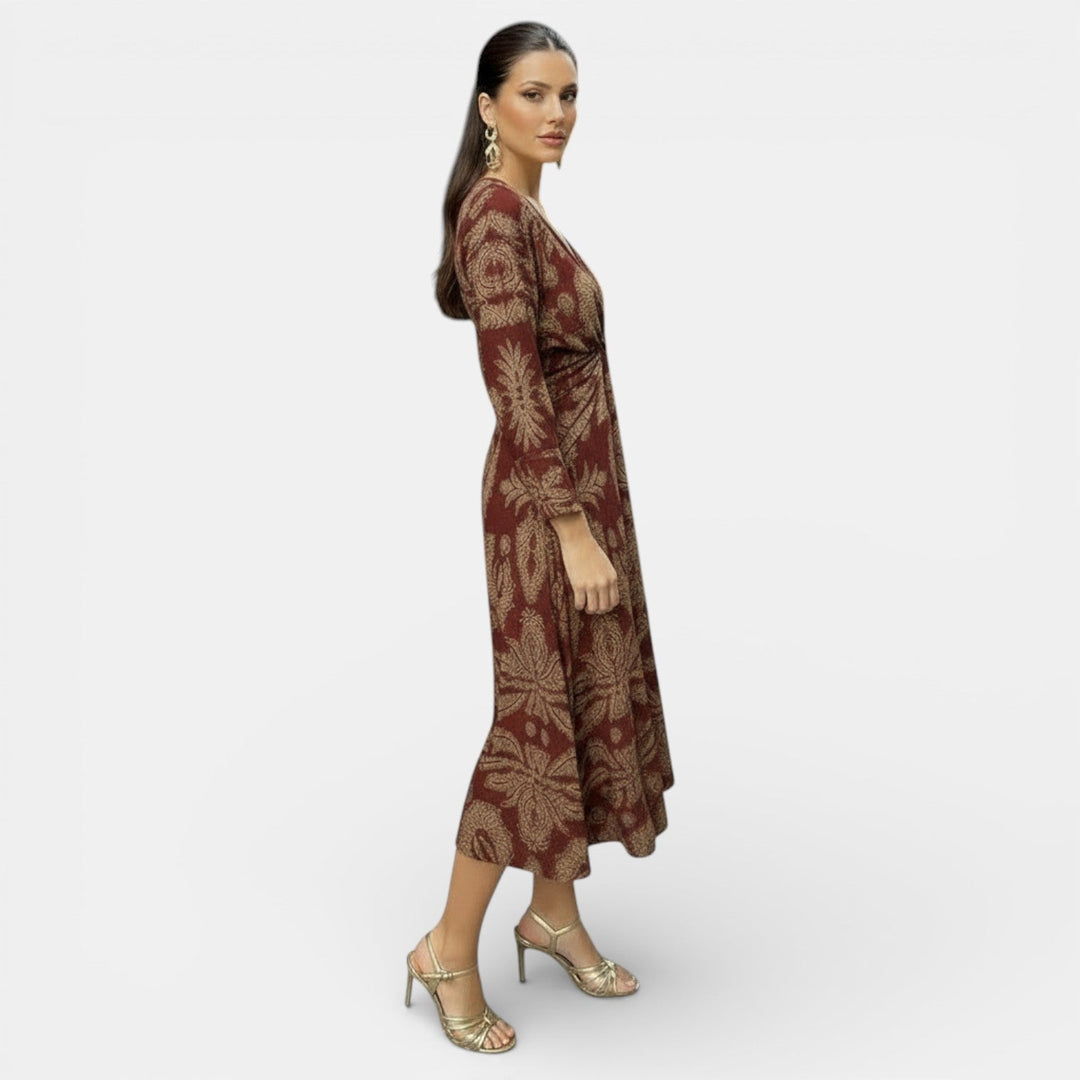 Vestido Maxi Floral Elegante