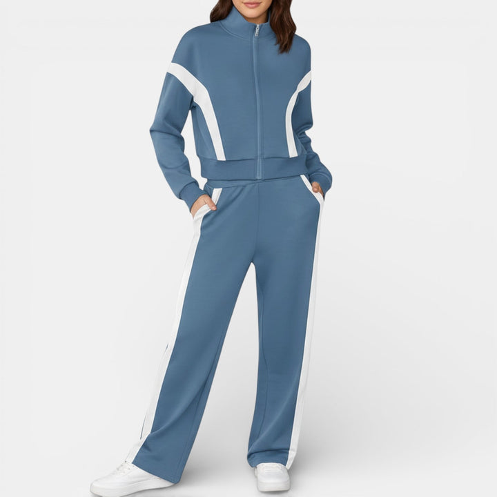 Conjunto Deportivo Mujer con Sudadera y Pantalón Ancho