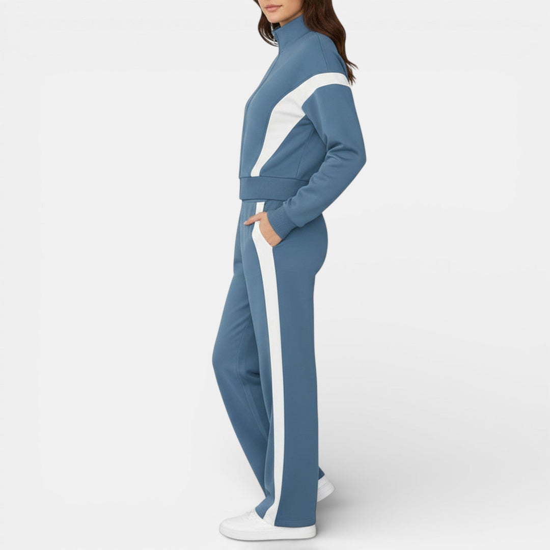Conjunto Deportivo Mujer con Sudadera y Pantalón Ancho