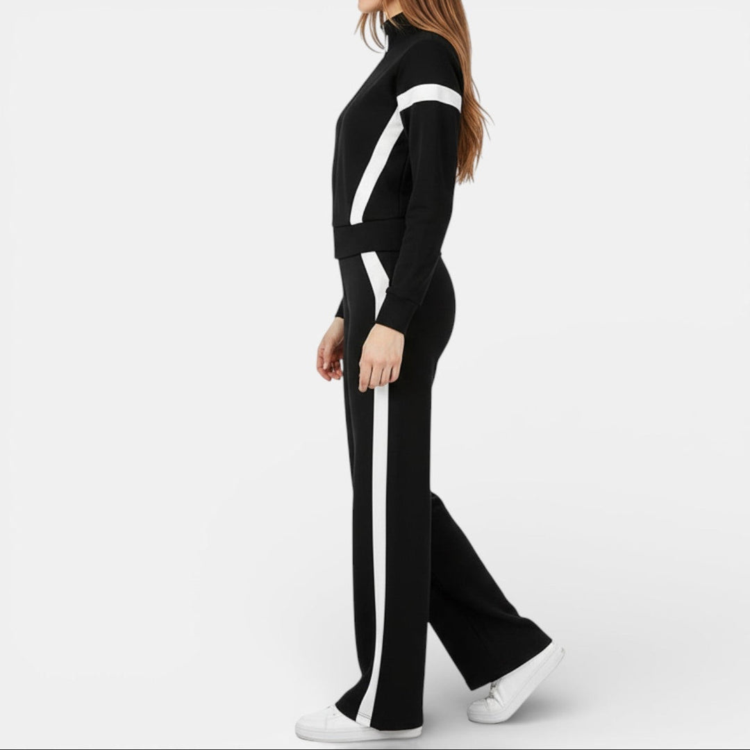 Conjunto Deportivo Mujer con Sudadera y Pantalón Ancho