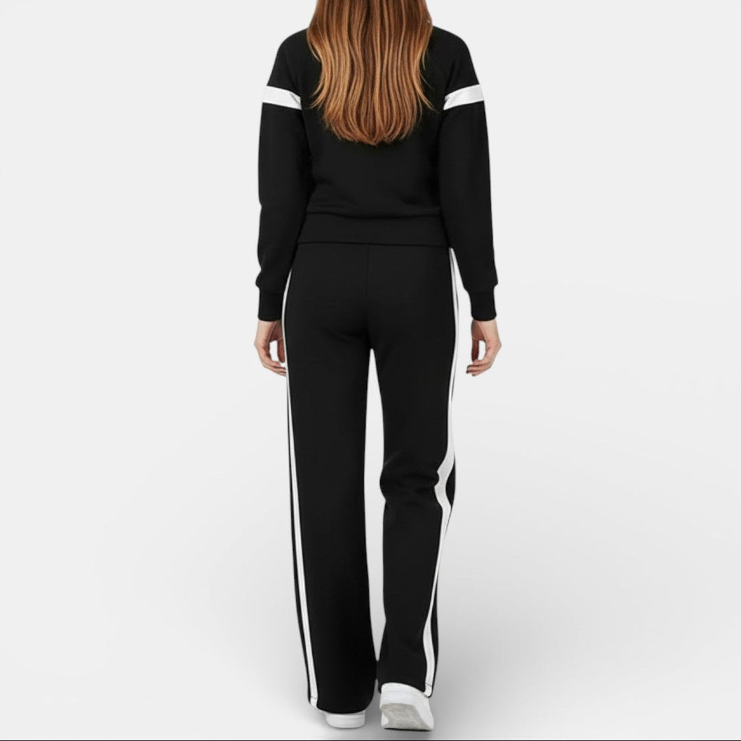 Conjunto Deportivo Mujer con Sudadera y Pantalón Ancho