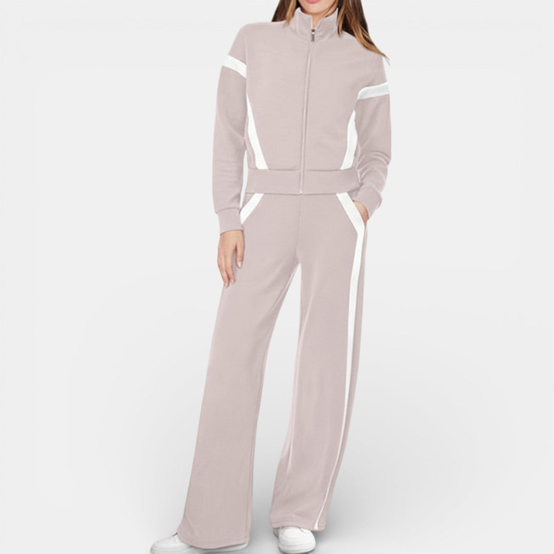 Conjunto Deportivo Mujer con Sudadera y Pantalón Ancho