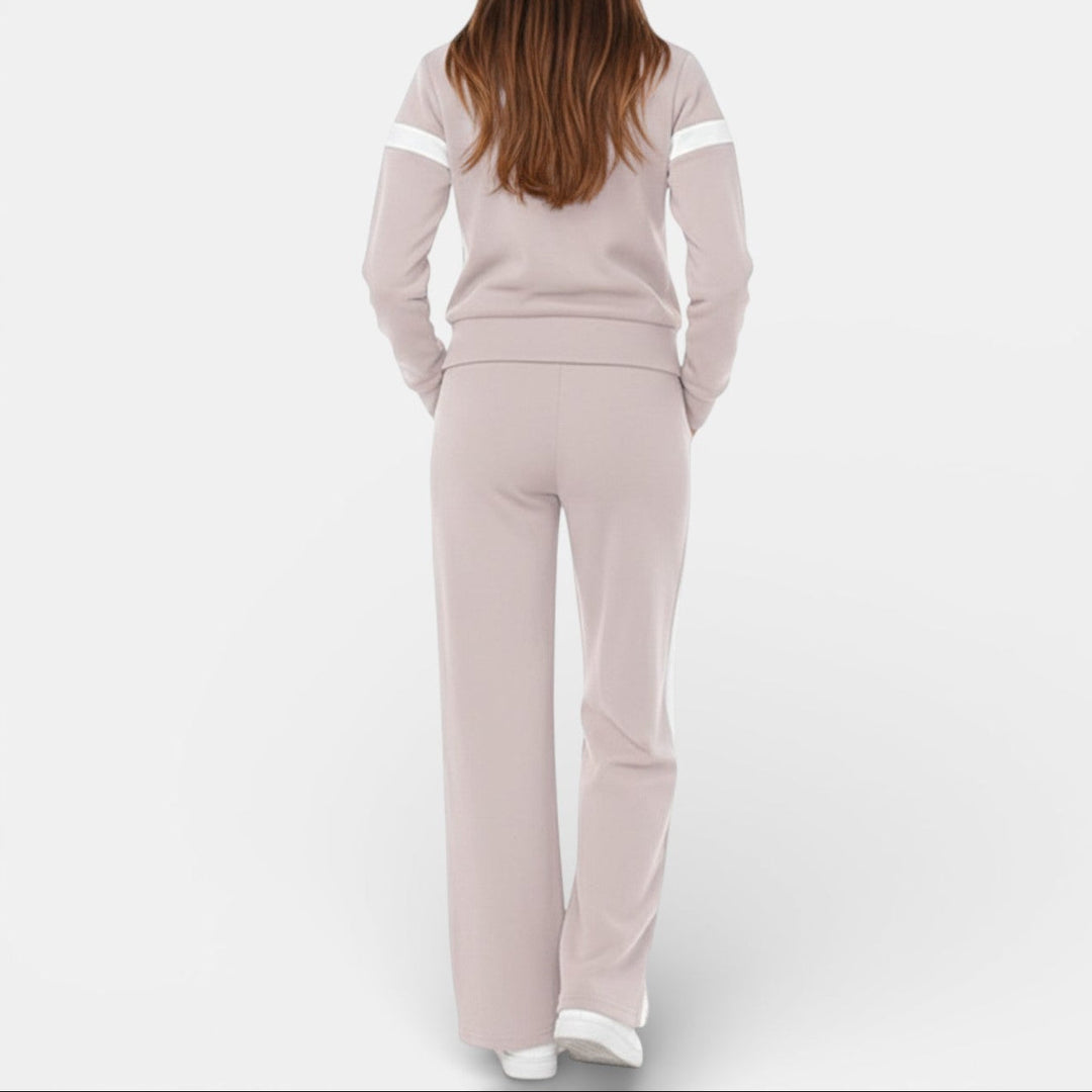 Conjunto Deportivo Mujer con Sudadera y Pantalón Ancho