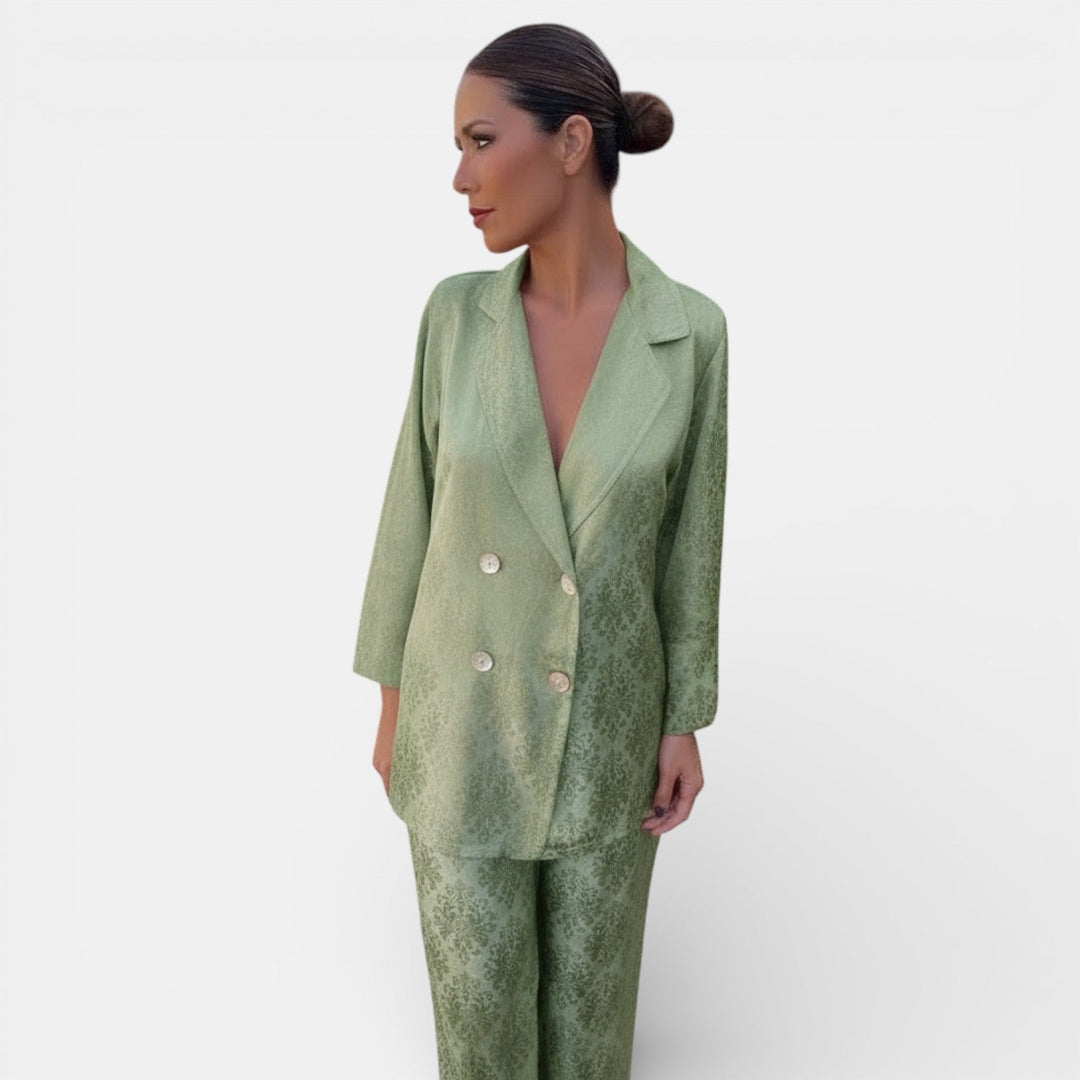 Conjunto Blazer y Pantalón Wide Leg para Mujer