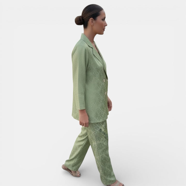 Conjunto Blazer y Pantalón Wide Leg para Mujer