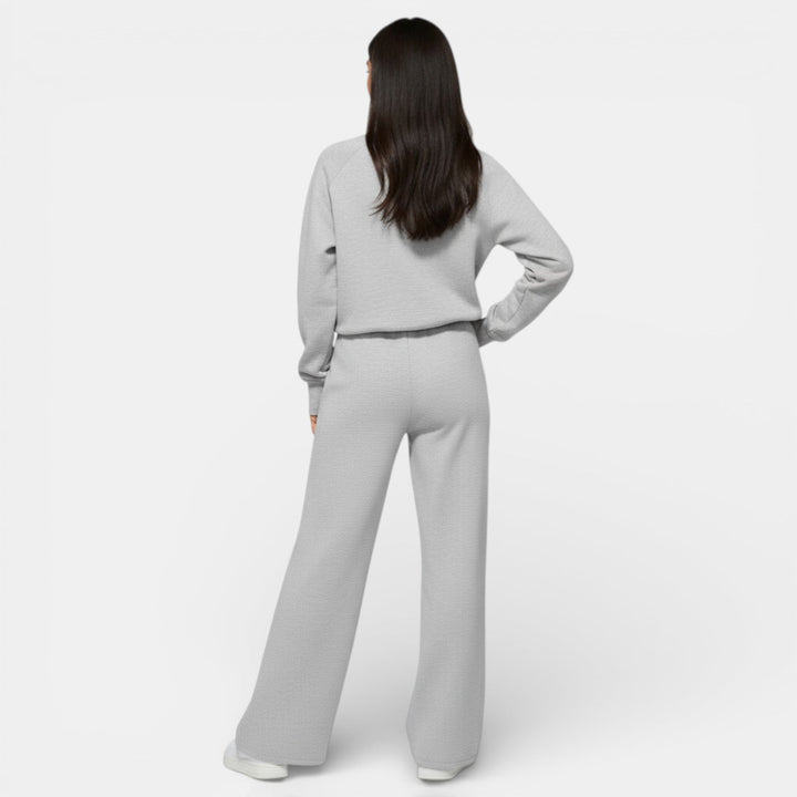 Conjunto Deportivo Mujer Half Zip y Pantalón Wide Leg