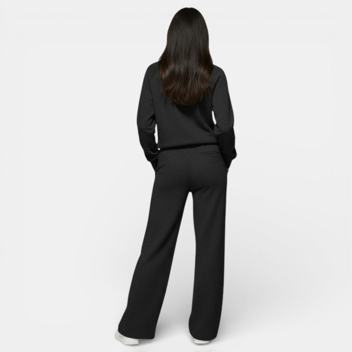 Conjunto Deportivo Mujer Half Zip y Pantalón Wide Leg