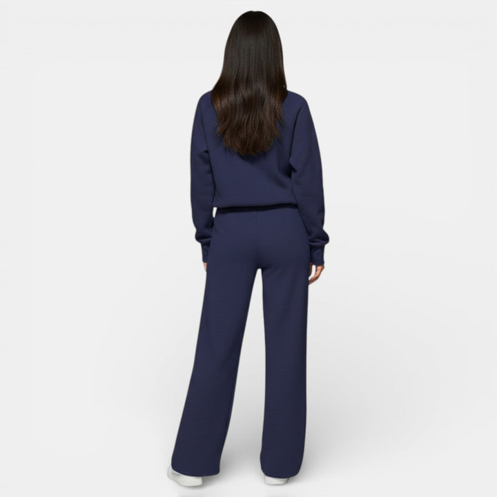 Conjunto Deportivo Mujer Half Zip y Pantalón Wide Leg