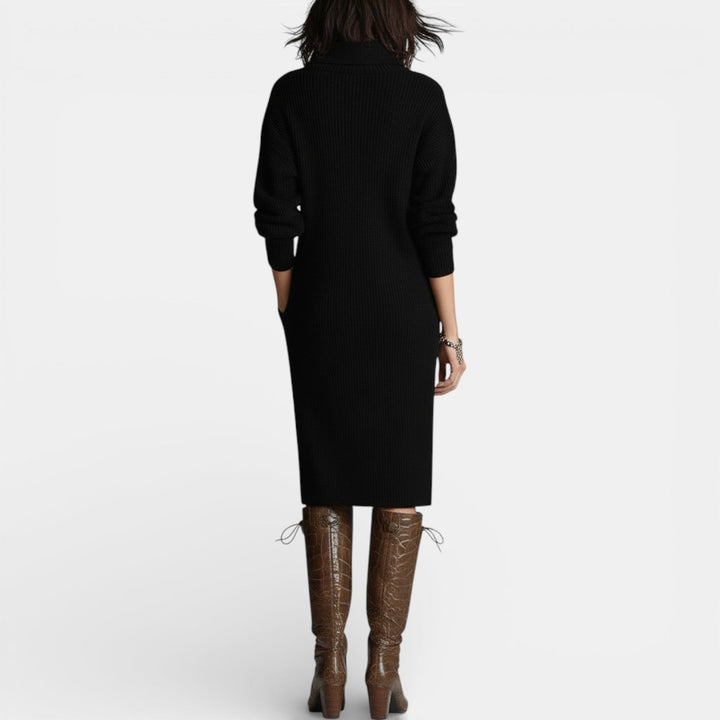 Vestido Suéter de Invierno Mujer Elegante y Cálido