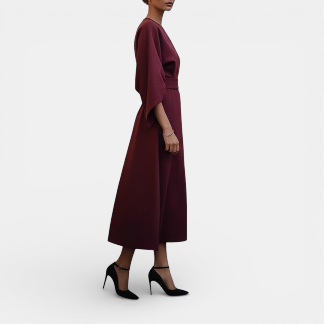 Vestido Elegante de Manga Murciélago para Mujer