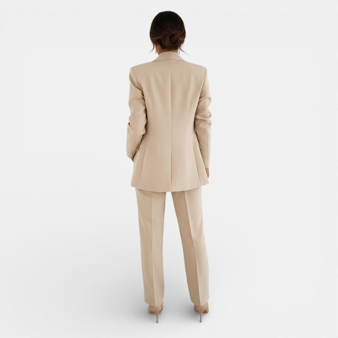 Conjunto de Traje Mujer con Blazer y Pantalón Slim