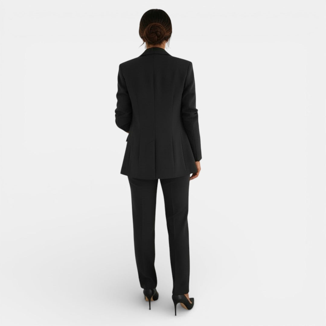 Conjunto de Traje Mujer con Blazer y Pantalón Slim
