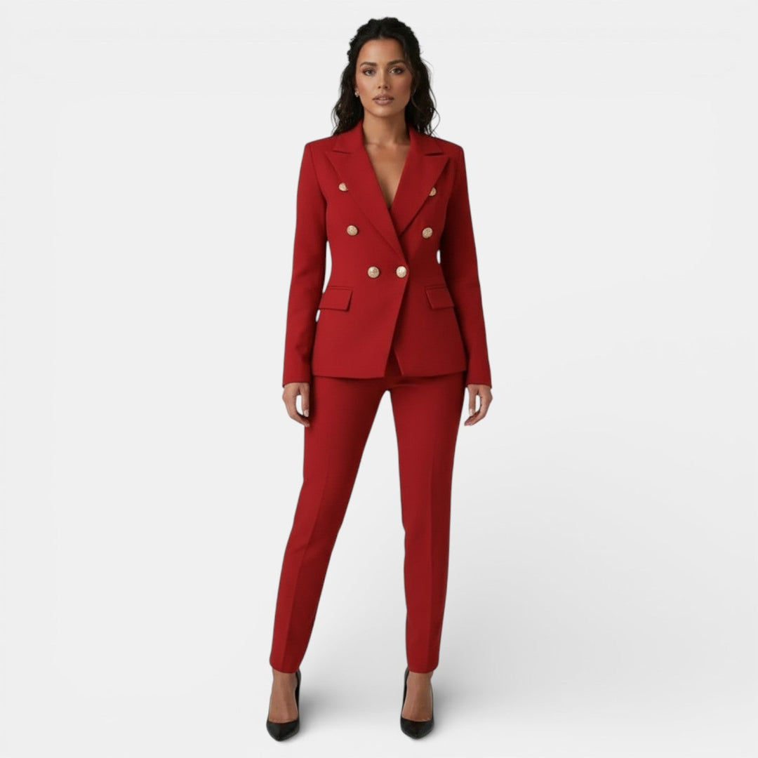 Conjunto de Oficina Mujer con Blazer y Pantalón Slim
