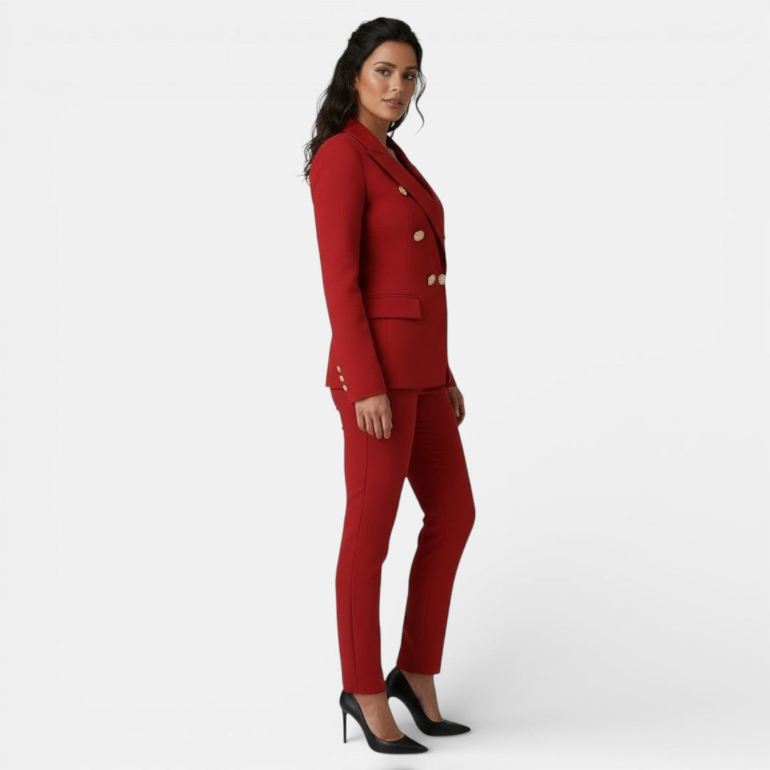 Conjunto de Oficina Mujer con Blazer y Pantalón Slim