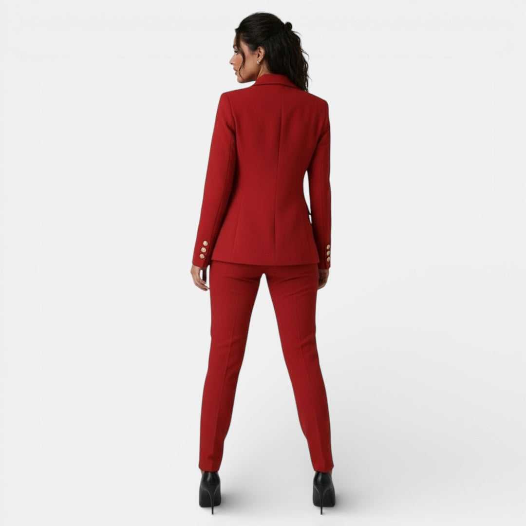 Conjunto de Oficina Mujer con Blazer y Pantalón Slim