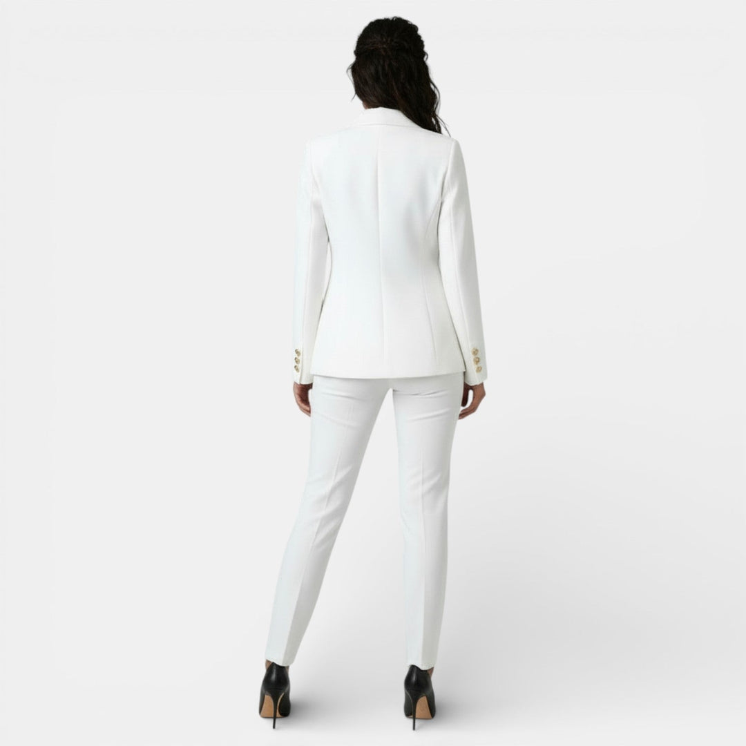 Conjunto de Oficina Mujer con Blazer y Pantalón Slim