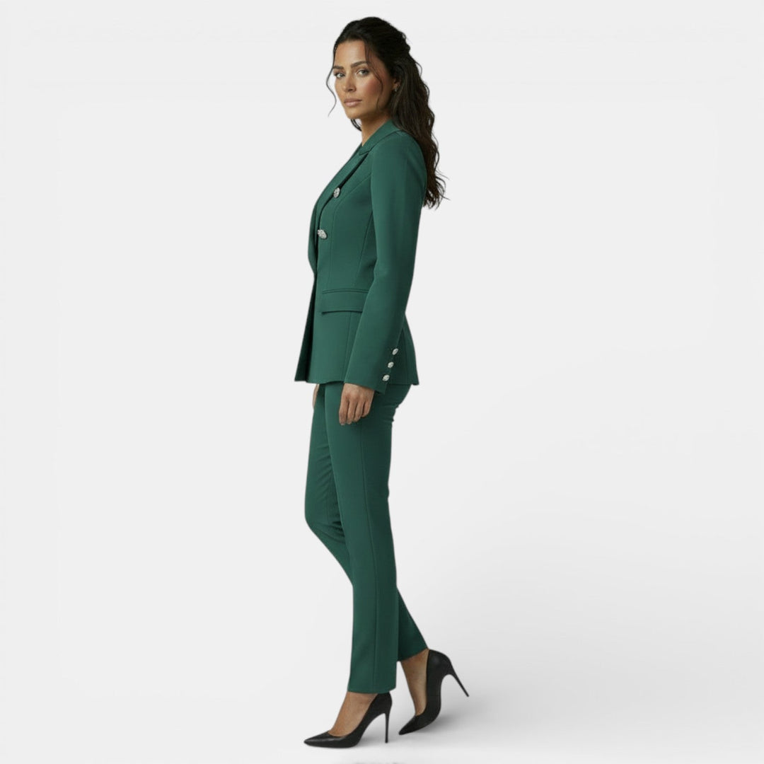 Conjunto de Oficina Mujer con Blazer y Pantalón Slim