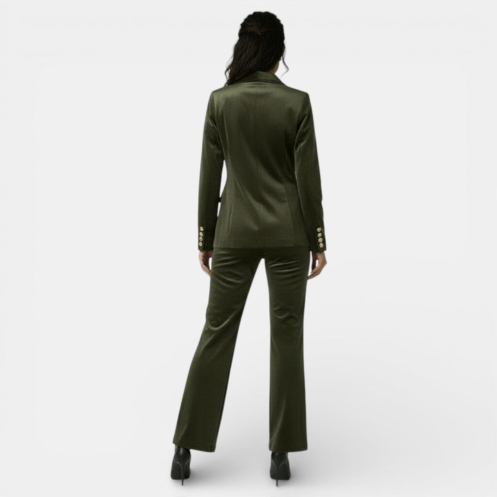Conjunto de Terciopelo Mujer Doble Botonadura