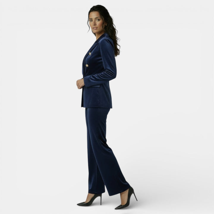 Conjunto de Terciopelo Mujer Doble Botonadura