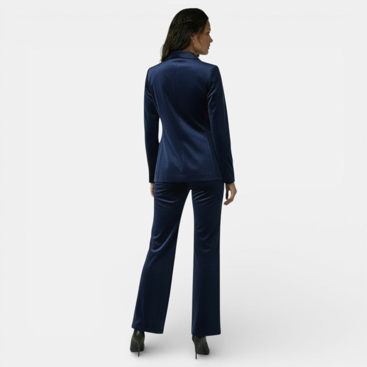 Conjunto de Terciopelo Mujer Doble Botonadura