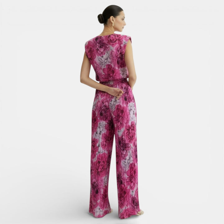Conjunto Mujer sin Mangas con Pantalón Wide Leg
