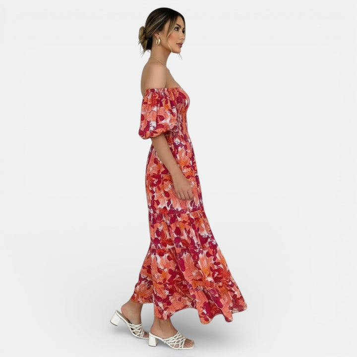 Vestido Maxi Mujer Hombros Descubiertos