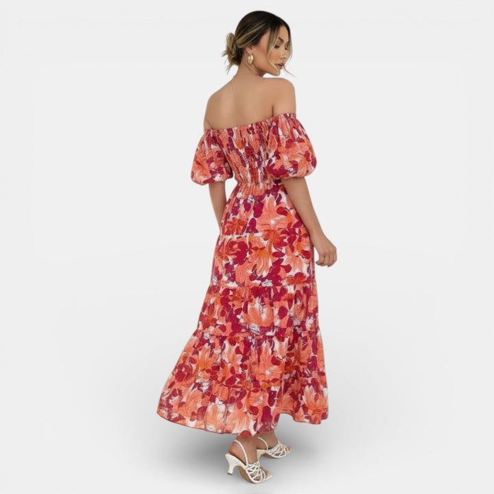 Vestido Maxi Mujer Hombros Descubiertos