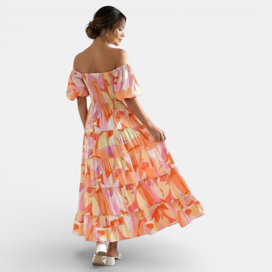 Vestido Maxi Mujer Hombros Descubiertos