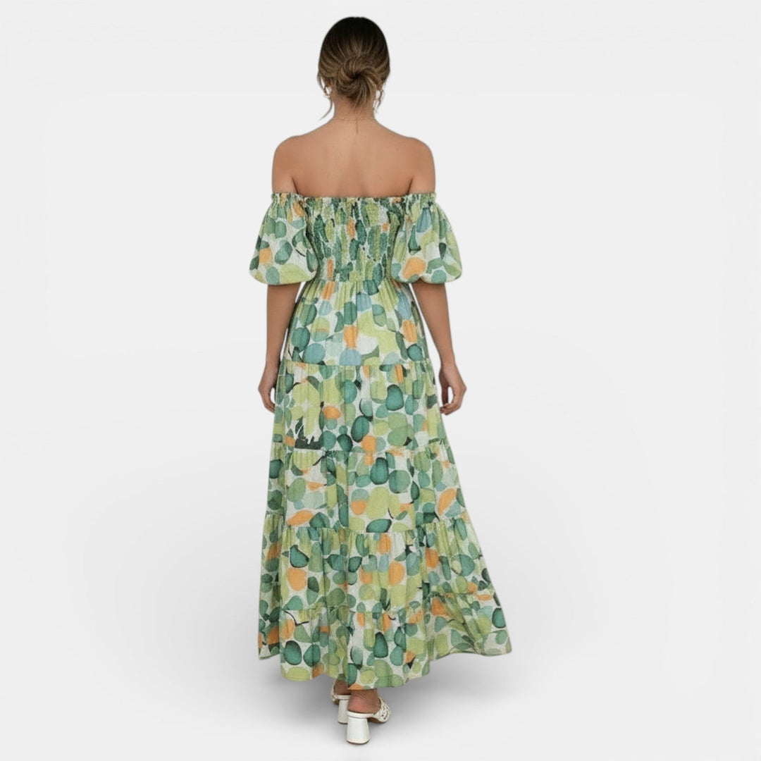 Vestido Maxi Mujer Hombros Descubiertos