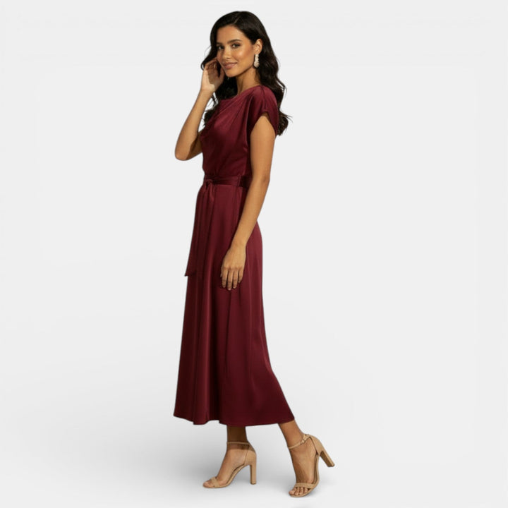 Vestido Midi Elegante de Seda para Mujer