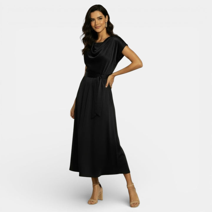 Vestido Midi Elegante de Seda para Mujer