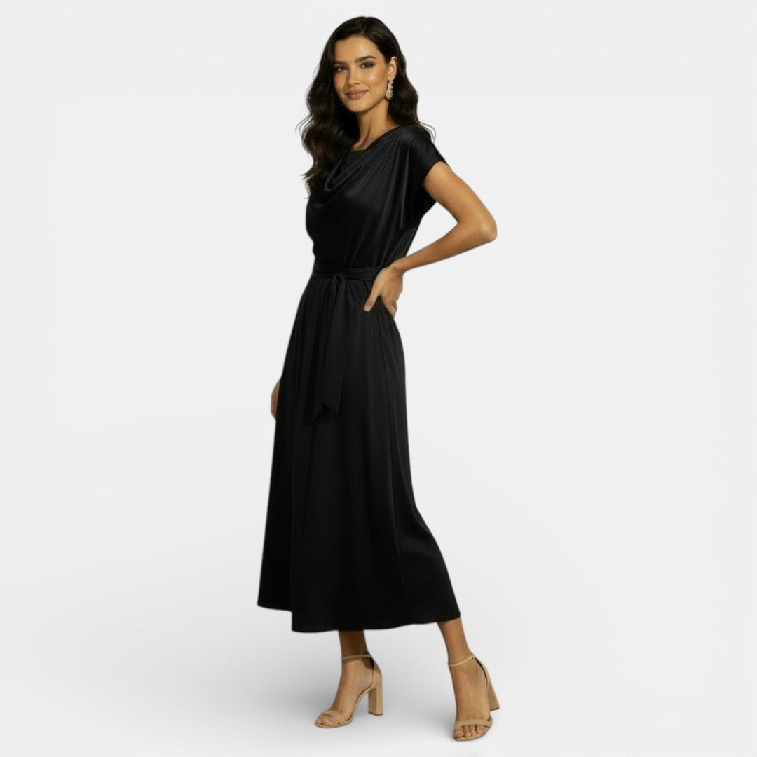 Vestido Midi Elegante de Seda para Mujer