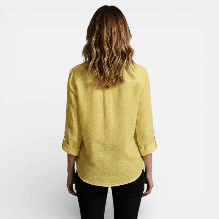 Blusa Mujer Primavera con Botones Elegante