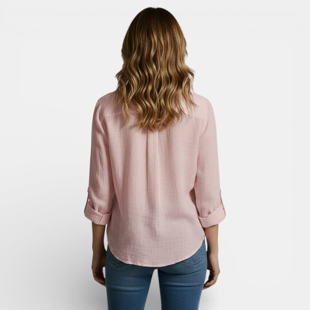 Blusa Mujer Primavera con Botones Elegante