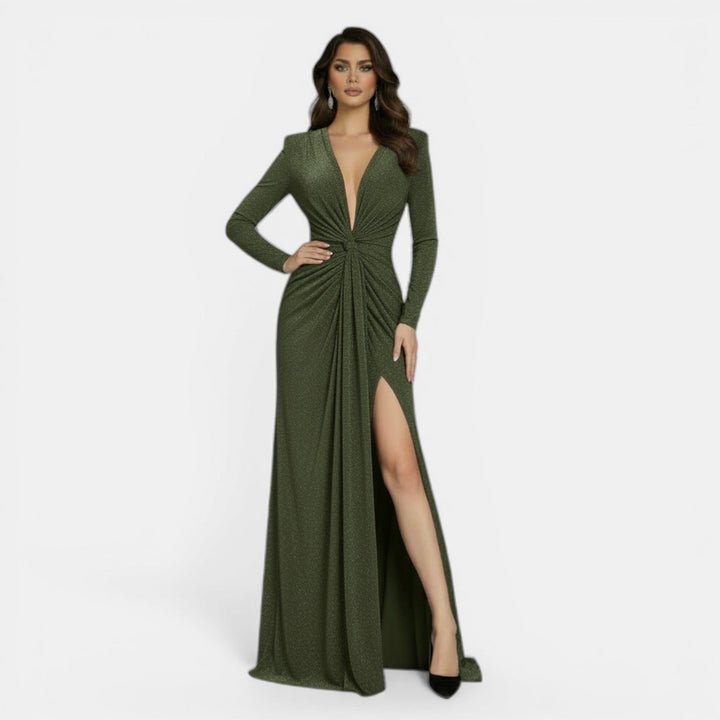 Vestido Ajustado Elegante con Escote